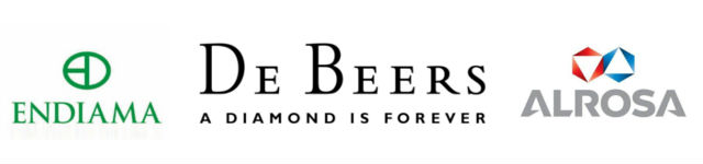 logo diamantaires, de beers, alrosa, endiama 