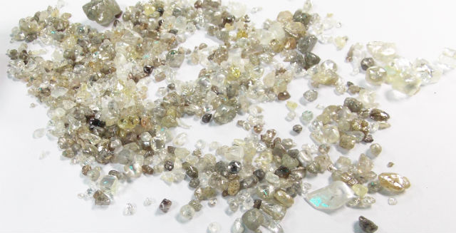 diamants provenant de la mine de lipari